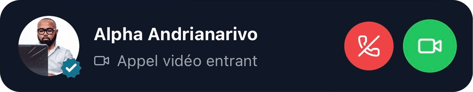 Appel vidéo entrant — Visited